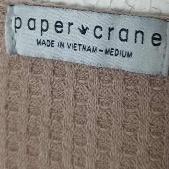 Anthropologie PAPER CRANE Waffle Knit Boho V-Neck Peplum Top #T41788A - Medium - Picture 5 of 7